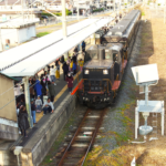 加布里駅にSLがきていました🚃