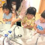今月の避難訓練(地震)🚒Kao手洗い教室『みんなで手洗い』🫧